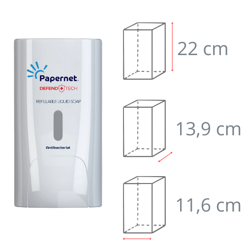 Davkovac-na-tekute-mydlo-papernet-1000ml-biely-plastovy-rozmery